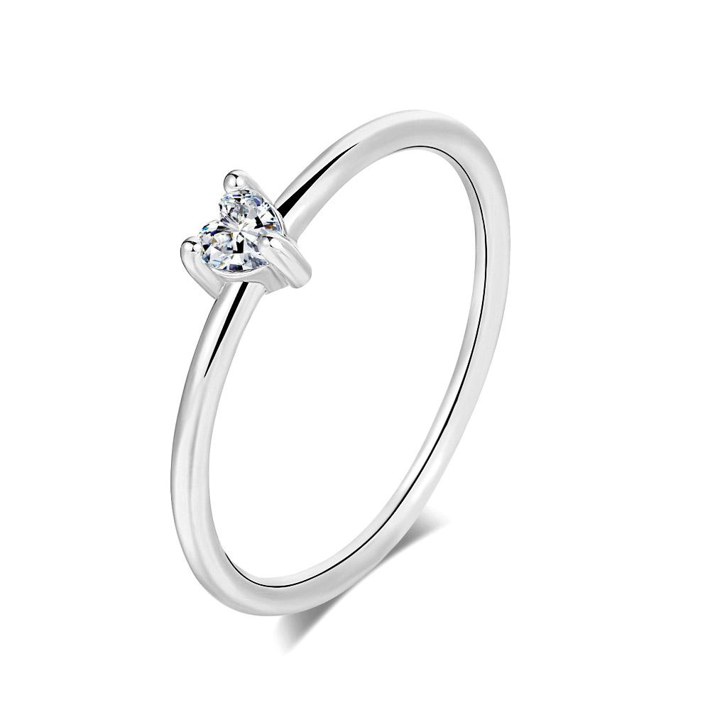 

ZHOUYANG Dainty Ring For Women Little Heart Thin Knuckle Ring AAA+CZ Light Yellow Gold Color Daily Fashion Jewelry KAR173 10