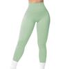 Γυναικεία παντελόνια γιόγκα με ραβδώσεις Ψηλόμεσο κολάν γυμναστικής Στερεά αθλητική γυμναστική χωρίς ραφές Γυναικείο κολάν Προπόνηση για τρέξιμο Καλσόν γυμναστικής για έλεγχο της κοιλιάς