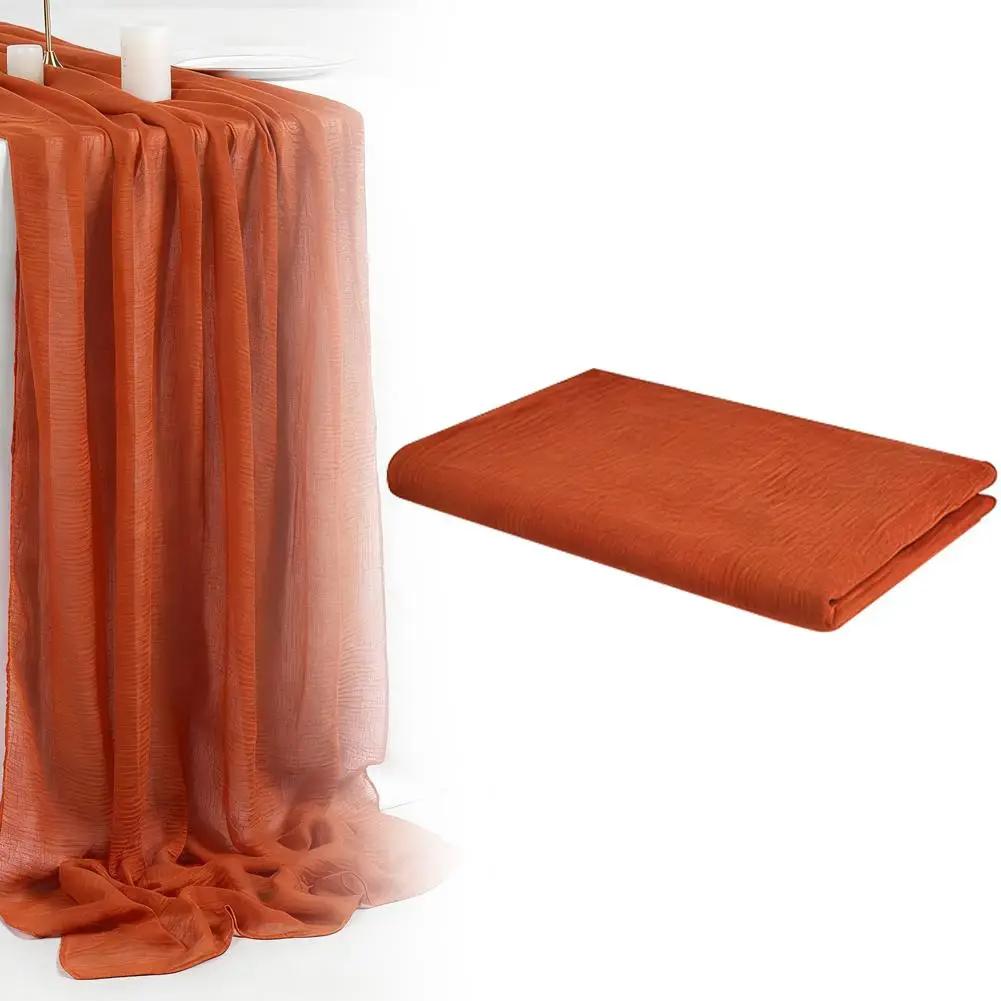 Table Runner Luxury Sheer For Wedding Arch Overlay Draping Decoration Birthday & Boho Party Table Decor Christmas Decoratio C8T0