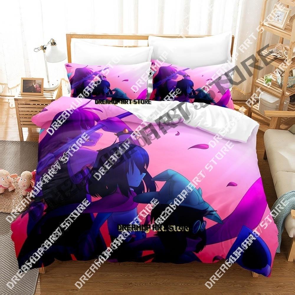 3D Print Deltarune 2 Bedding Set Single Twin Full Queen King Size Bed Set Adult Kid Bedroom Duvetcover Sets Game Bed Sheet