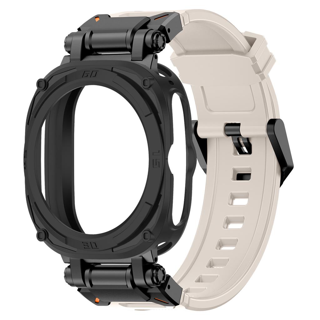 Case+Strap For Samsung Galaxy Watch 7 Ultra Soft TPU Silicone Band Metal Case for Samsung Galaxy Watch 7 Ultra No Gaps Bracelet
