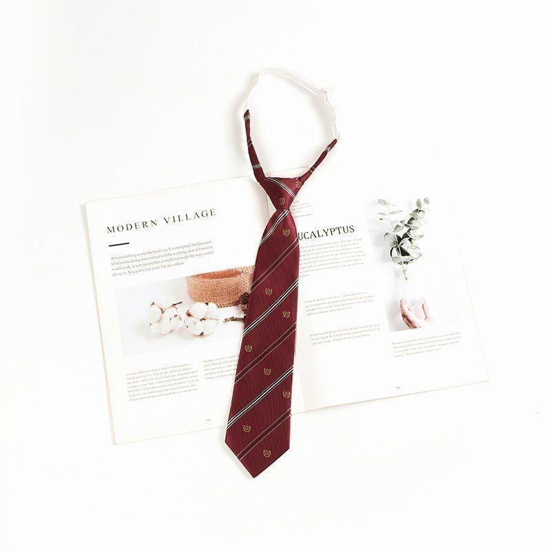 Silk Kids Tie With Striped Pattern For Graduation And School Events