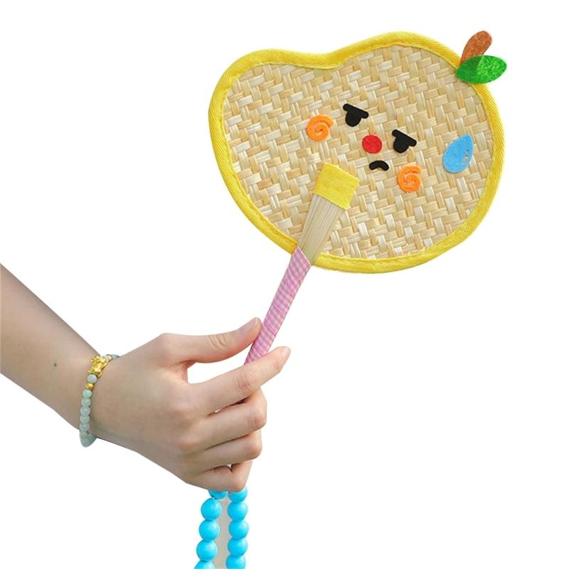 Portable Hand Photography Fan Natural Wheat Straw Decoration Beach Weddings Party Essential Cooling Accessories