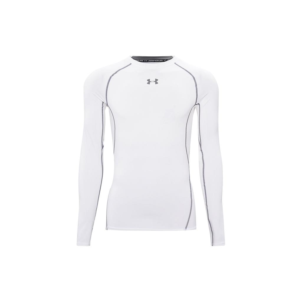 Under Armour Strong Stretch Sports Training Fitness Shirt Men tops White 1257471-100