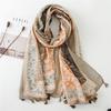 Spain Fashion Daisy Floral Tassel Viscose Shawl Scarf Lady Print Soft Pashmina Stole Wrap Snood Bufandas Muslim Hijab Sjaal