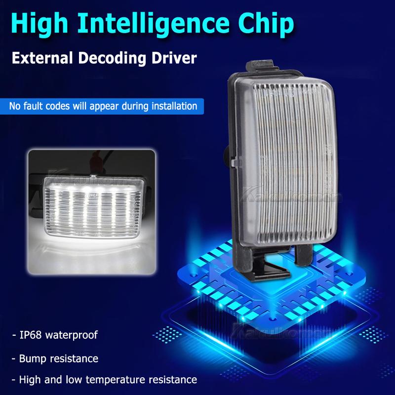 1 Pair Car LED License Plate Lights Number Plate Lamp for Nissan Tiida Livina Versa For Infiniti Skyline V36 G35 G37 350Z