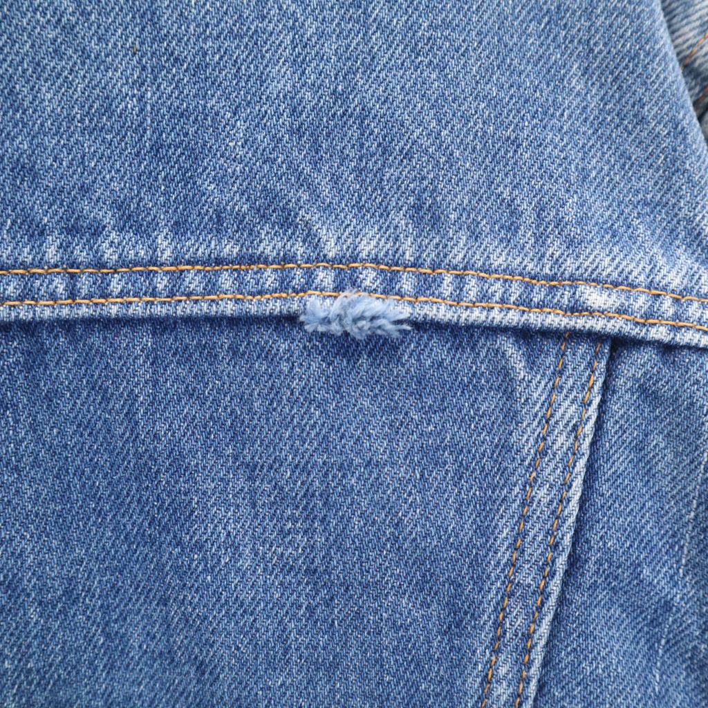 Triple LLL Brand 70s Vintage Denim Jacket Wash Blue Denim Jacket Trucker Men's Used