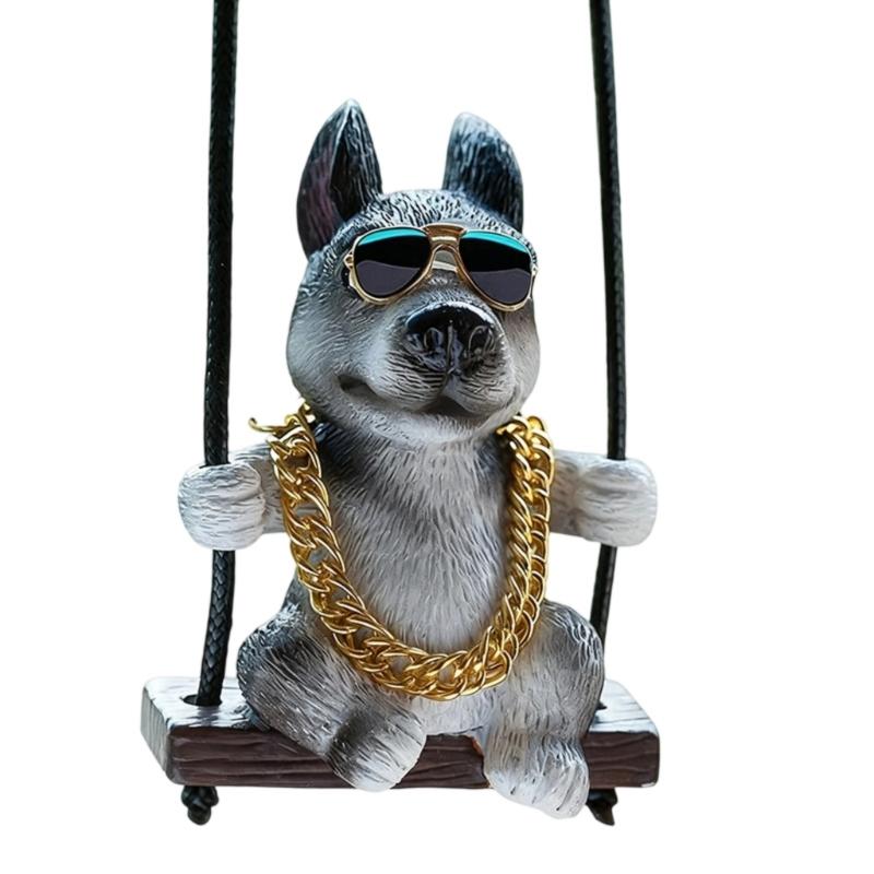 Fun Dog Expression Car Hanging Decoration Multiple Styles Resin Craft Safe Dashboards Decoration Present for Driver