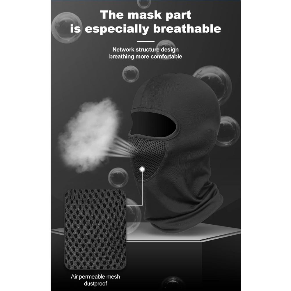 Maska do jazdy motocyklowej Ochrona przed wiatrem i ciepło Oddychająca maska na całą twarz Kominiarka Czapka Szalik Kaptur Moto Biker Czapka wiatroodporna