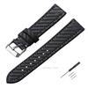 Leather Bracelet Carbonfiber Grain Watchband 18mm 20mm Red Orange Blue Brown Stitching Watch Band 22 24mm Watch Strap for Seiko