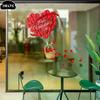 Romantic LOVE Valentine's Day Sweetheart Heart Balloon Stickers Window Stickers Convenience Store Glass Decoration Stickers