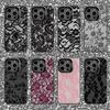 Lace Print Pattern Phone Case For iPhone 16,15,14,13,12,11,Pro,XS,Max,Plus,Mini,SE Black Candy Matte Shockproof Cover