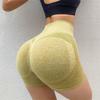 Women's High-Waist Seamless Honey Hip Fitness Yoga Shorts - Quick-Drying Three-Quarter Length