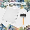 BuzzBright Gel Printing Plate kit, Complete Printmaking Set with 5”X7” Gelatin Plate, Brayer, Printmaking Paper, Acrylic Paint and Essential