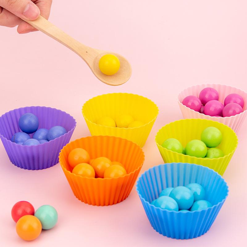 Xiaoxiaole Parent-child Concentration Training Wooden Children's Early Education Board Game Boys and Girls Educational Toys Clip Beads