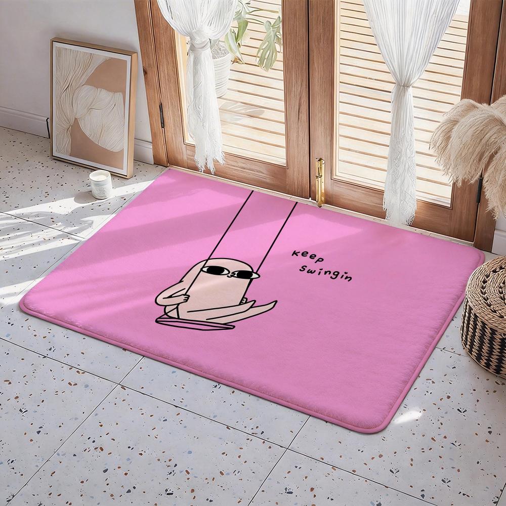 Character K Ketnipz Floor Mat Eco Flannel Doormat Non Slip Odorless Indoor Floor Rug Soft Short Plush Home Mat