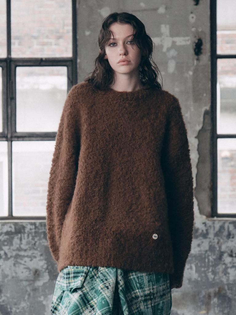 ASIF CALIE Alpaca Round Knit Brown