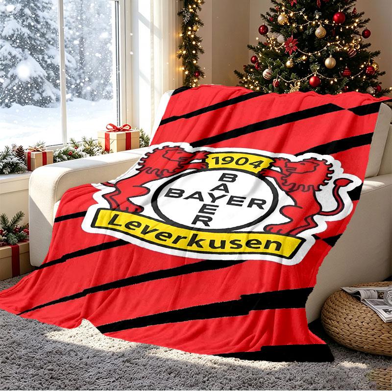 Bayer 04 Leverkusen Pattern Blanket for Home Decoration, Bed, Sofa, Car Travel, Camping, Suitable for All Seasons, Birthday Christmas Gift