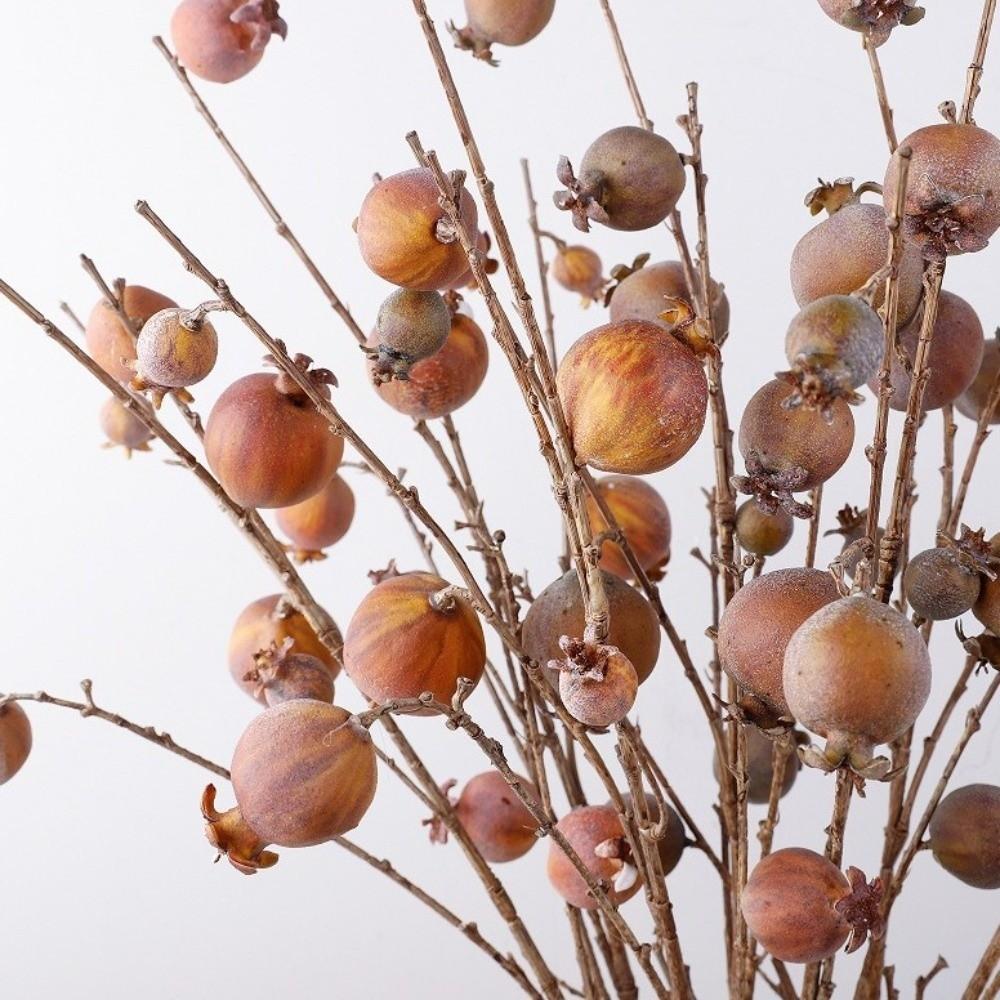 Plastic Artificial Pomegranate Branch 8 Fruit Foam Fruits Branches  Chinese New Year Decor