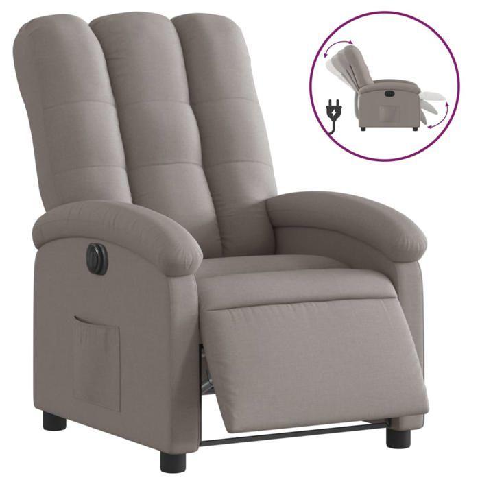 VidaXL Fauteuil Inclinable Électrique, Chaise de Relaxation avec Dossier et Repose-pied Réglables, Siège de Salon, Moderne, 3204076