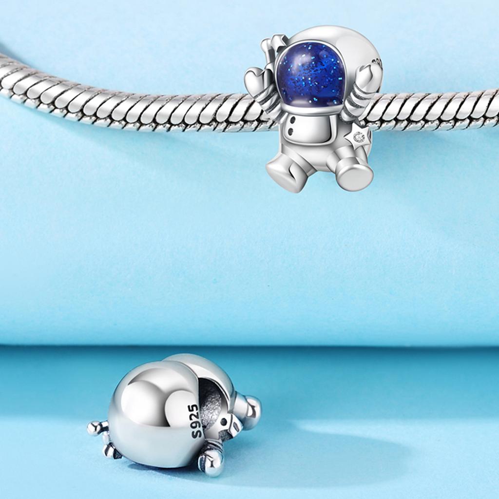 Kupfer Niedliche Astronauten Perlenarmband Anhänger Für Frauen Geburtstag Feiner Schmuck Party Geschenke DIY Zubehör