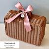 Handmade Retro Wicker Handbag: Bamboo Basket Weaving Gift for Birthdays, Weddings, and Bridesmaids