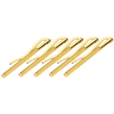 5 Pezzi Clip per Banconote in Acciaio Elettrolucidato Molla ad Alta Durezza 80mm per Portafoglio in Pelle Dorato