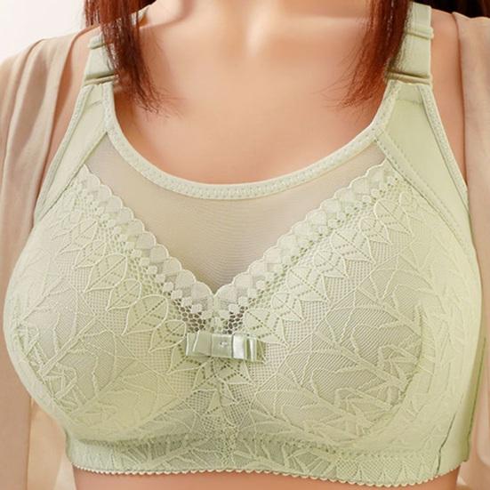 

Женский бюстгальтер среднего возраста на бретельках плюс беспроводной кружевной размер Цветочная вышивка Регулируемое плечо Противоударный пуш-ап Grendmother Sport Daily