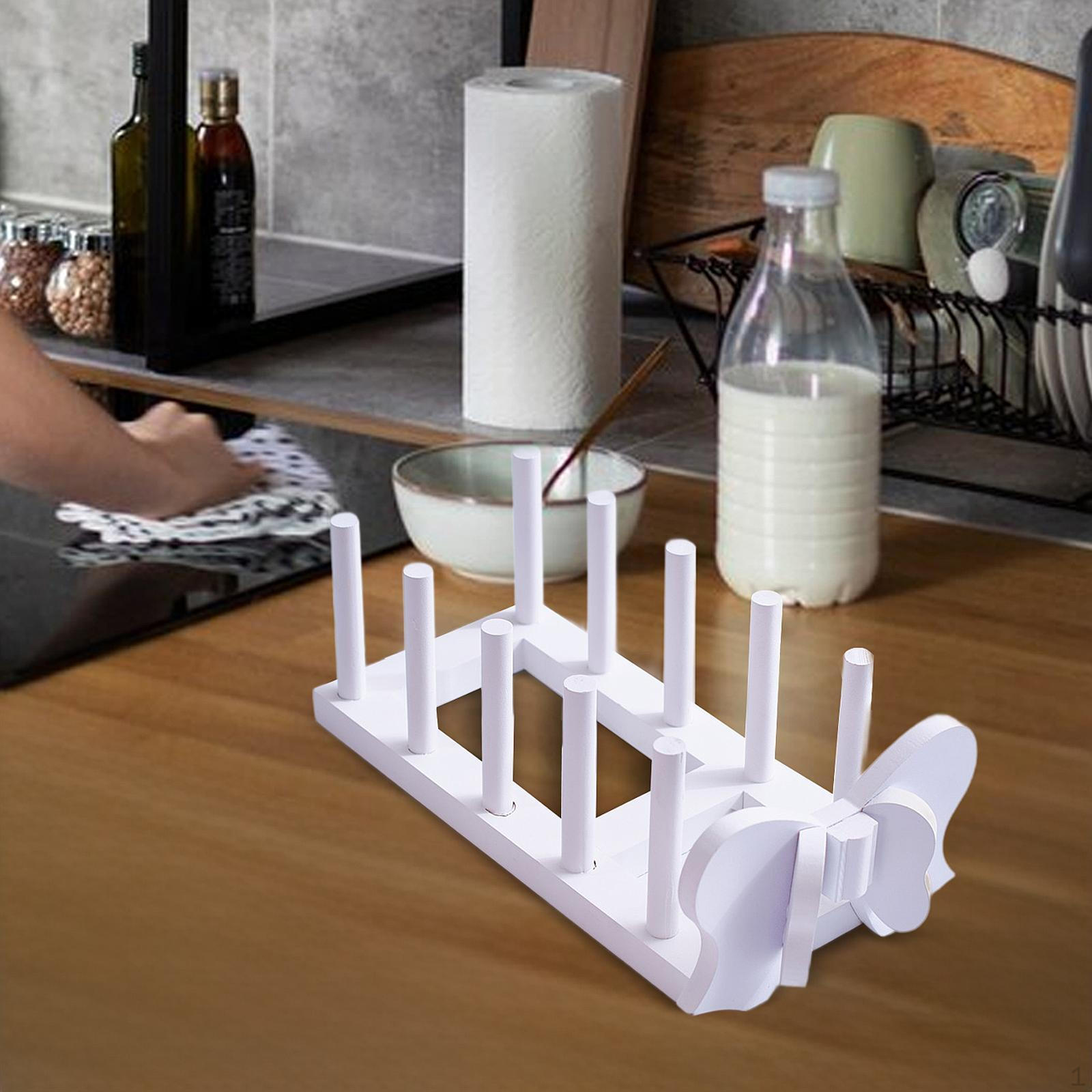 

Подставка для сушки посуды Держатель для тарелок Многофункциональная сушилка Крышка для кастрюли белый