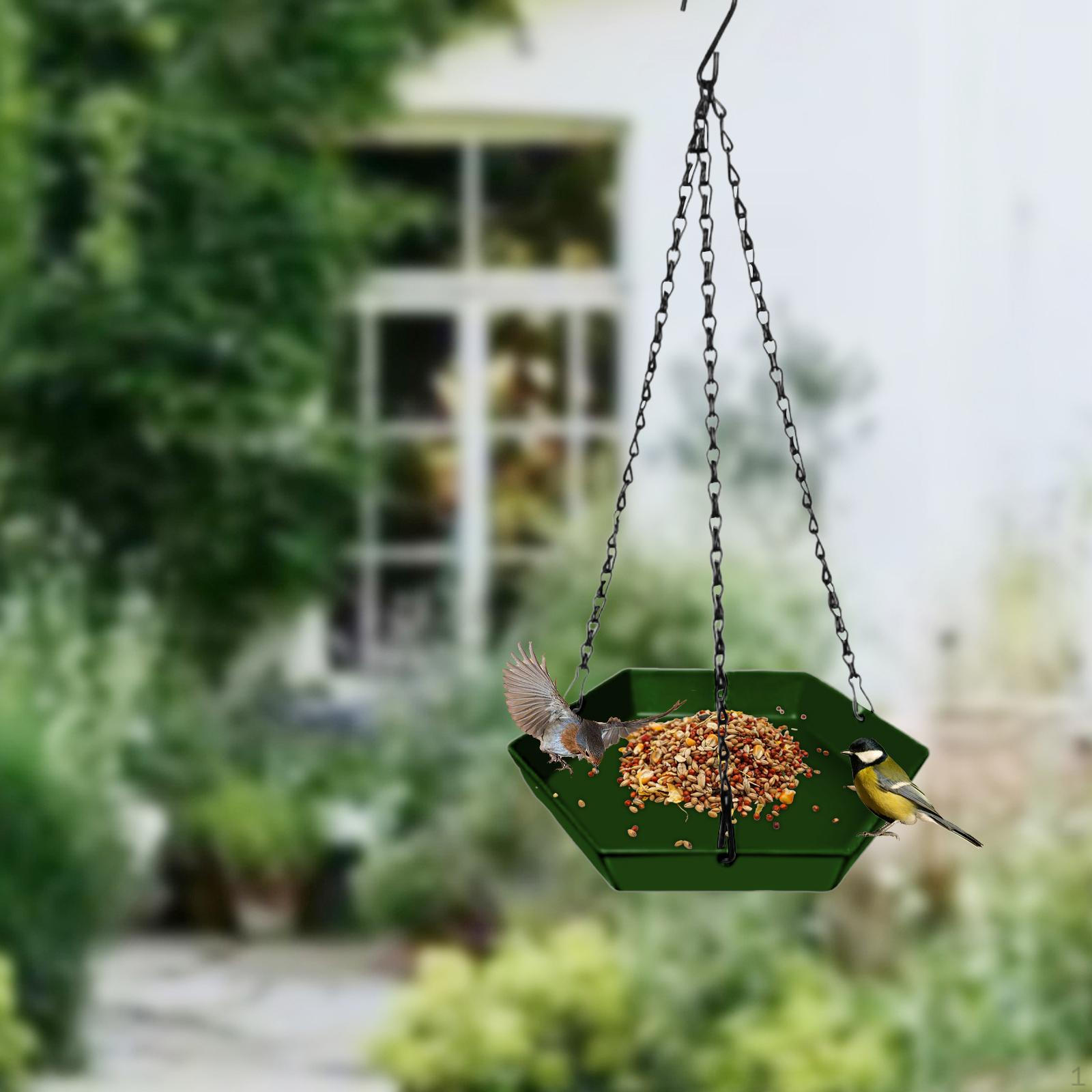 

Bird Bath for Garden, Hanging Feeder, Water Bowl Deep Green