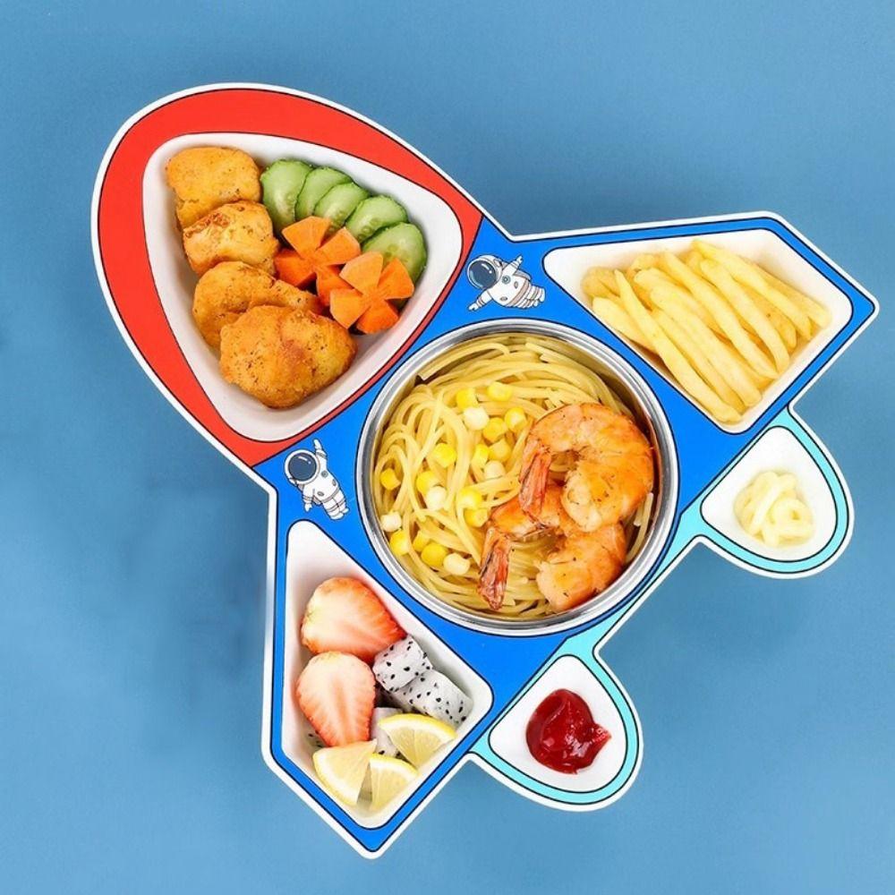 Airplane Car Shaped Dinner Plate Detachable Kid's Lunch Plate Feeding Food Tray  Household