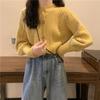 Cardigan Female Spring and Autumn 2023 Bubble Long Sleeve Fried Dough Twists Sweater Cardigan Loose Top Short Knit Coat Women