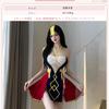 Jiangshi Sexy Cosplay Zombie Chinese Style Little Devil with Bill Horror Bare Shoulder Costume Erotic Temptation Extreme Lingerie 5 Piece Set One Size