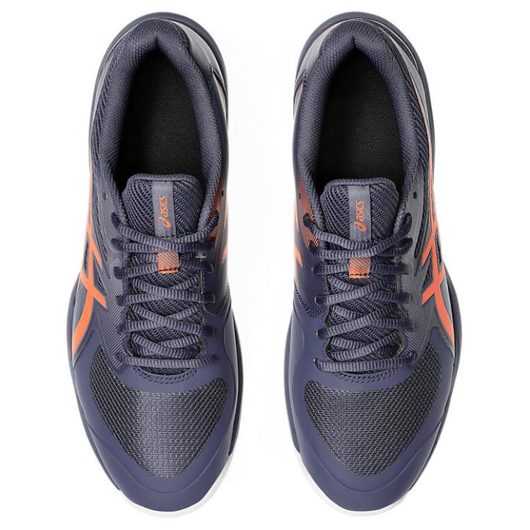 Asics Game FF Comfortable Shock Absorption Durable Breathable Low Top Tennis Shoes Men sneaker Indigo New-Star-Orange 1041A489-500