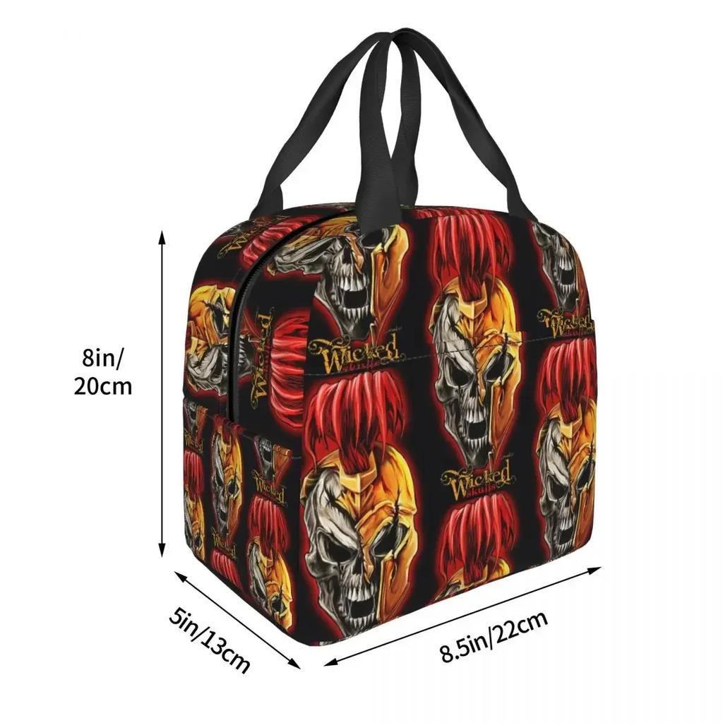 Sparta Warrior Spartan Skull Insulated Lunch Bag for Kids School Cooler Thermal Food Box Tote Leakproof Lunch Boxes Container