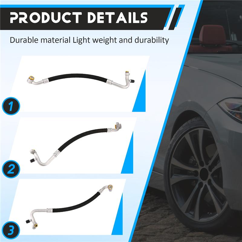 Оригинальный шланг всасывающей линии кондиционера в сборе Для BMW F23 F30 F33 F34 228I 320I 328I 428I Xdrive L4 2.0L 64539217375 BlackSilver