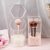 Perlfarbener transparenter Acryl-Kosmetikorganizer Make-up Pinselbehälter Aufbewahrungsbox Halter