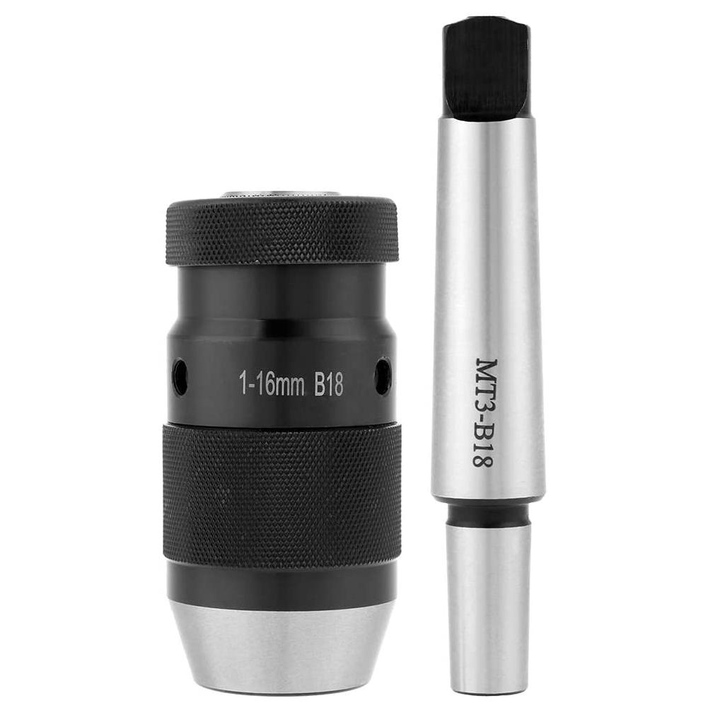 1-16mm Capacitate 45# Mandrină de burghiu cu strung fără cheie din oțel cu autostrângere cu arbore conic MT3-B18