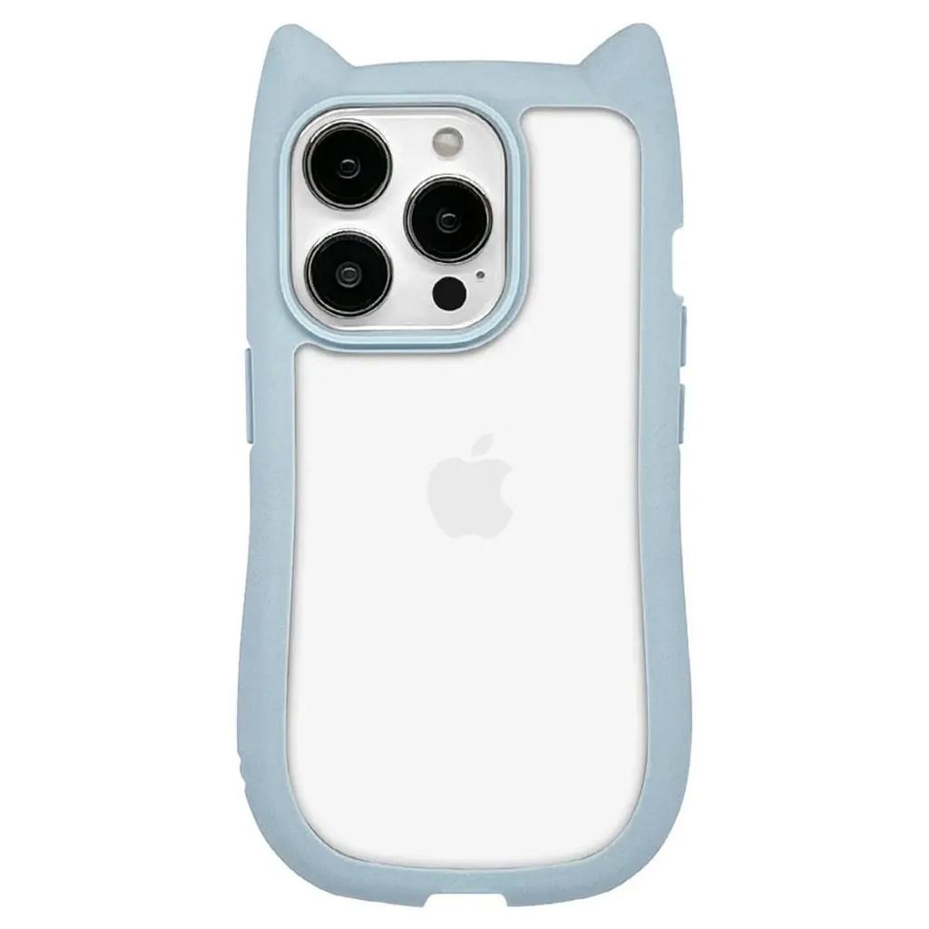 Cute Cat Ear Transparent Case For iPhone 17Air 12 13 14 15 Pro Max 11 16 Shockproof  Acrylic Back Cover Silicone Kawaii Funda