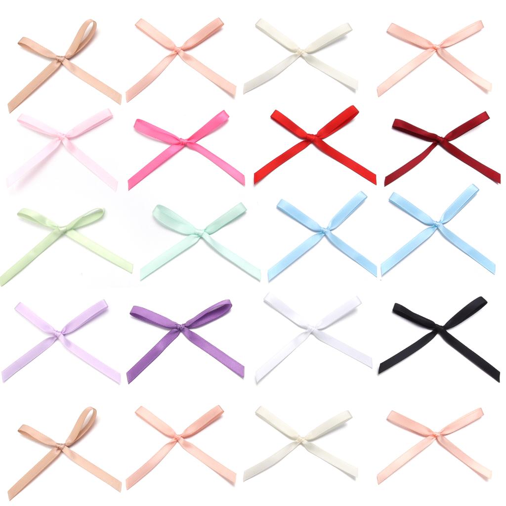30pcs 6.5*8.5cm Polyester Satin Ribbon Bows Colorful Ballet Style Bows For DIY Wedding Party Clothing Headwear Gifts Decoration