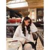 Fauler Stil Rundhals Faux Nerz Pullover Damen Frühling Herbst Locker Gestricktes Oberteil Premium Langarm Pullover