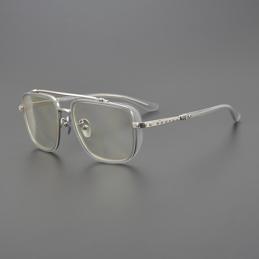 Shenzhen Glasses Frame Male And Female Tide Personality Double Beam Big Face Large Frame Titanium Frame Myopia Glasses Frame Ch8072