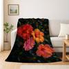 Bright Tropical Flower Patterns Flannel Printed Blanket Suitable for All Seasons Suitable for Living Room Office Sofa and Travel