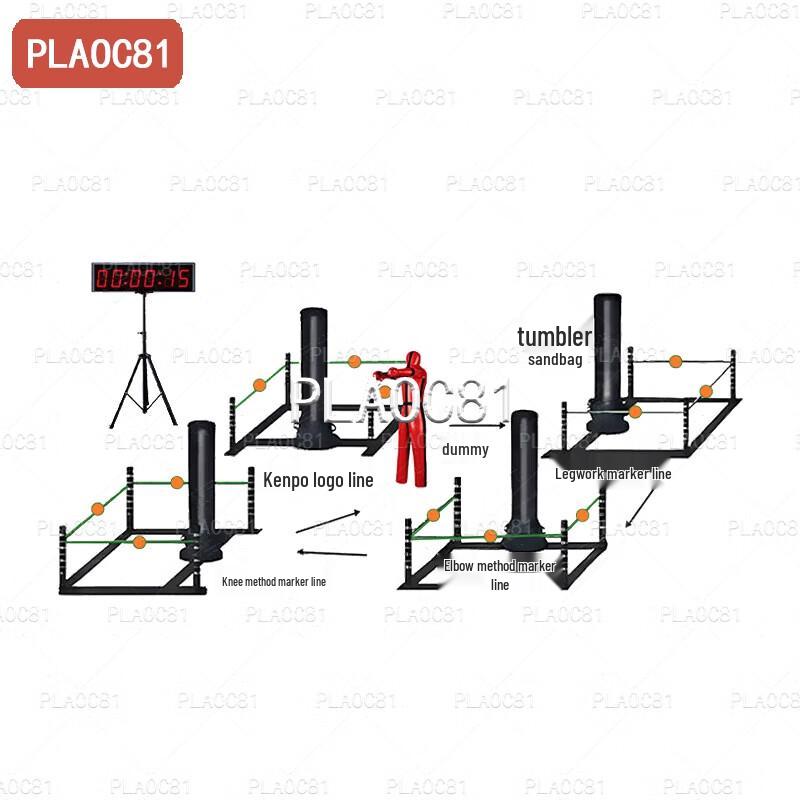 PLAOC81 Integrated Inductive Tumbler Punching Bag for Combat Skills Assessment
