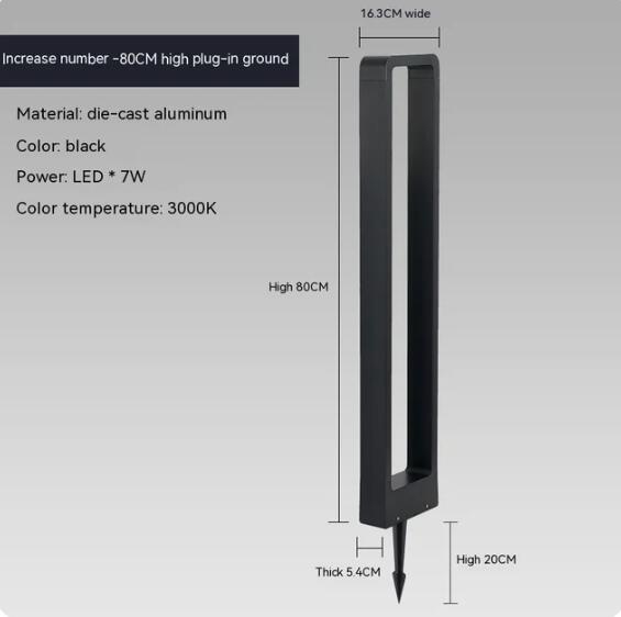 

Газонное освещение, наружное водонепроницаемое IP65LED освещение, новое алюминиевое освещение для загородного дома, общественного сада, ландшафтного освещения Warm White