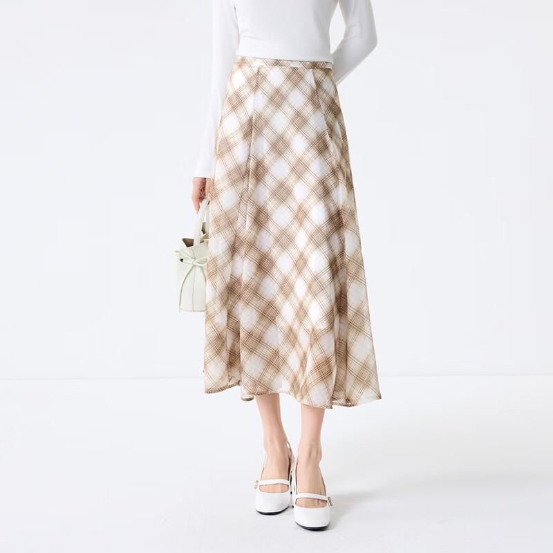 FivePlus Retro Karriertes A-Linien-Kleid