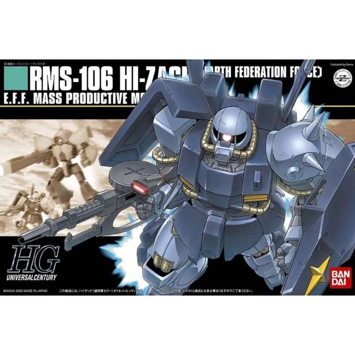 Model Kit - BANDAI - HGUC 1/144 RMS-106 Hi-Zack - Plastique - 0.2 kg - A monter soi-même