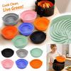 Reusable Silicone Fryer - Round Foldable Baking Liner for Fryer and Oven