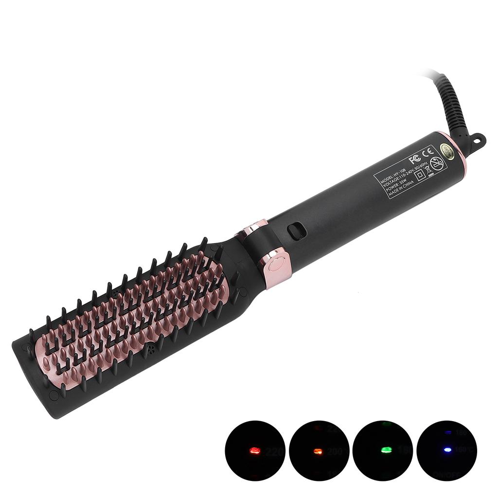 Foldable Hair Straightener Brush Fast Heating Hair Brush Adjustable Electric Hair Brush
