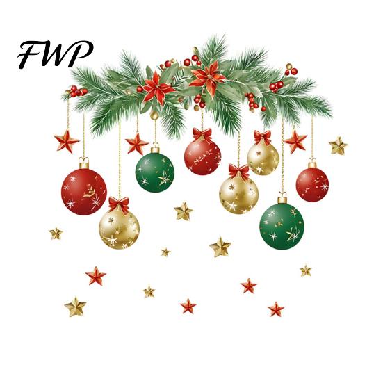 Christmas Ball Pattern Decals Toilet Sticker, Removable Bathroom Wall Decoration Decal, Theme Decor Sticker Waterproof Lid Decal for Holiday